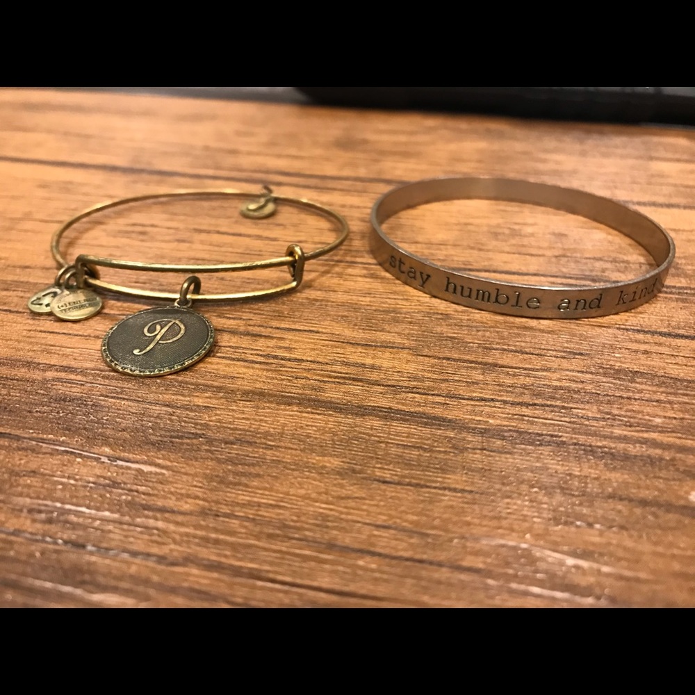 Two gold bracelets
